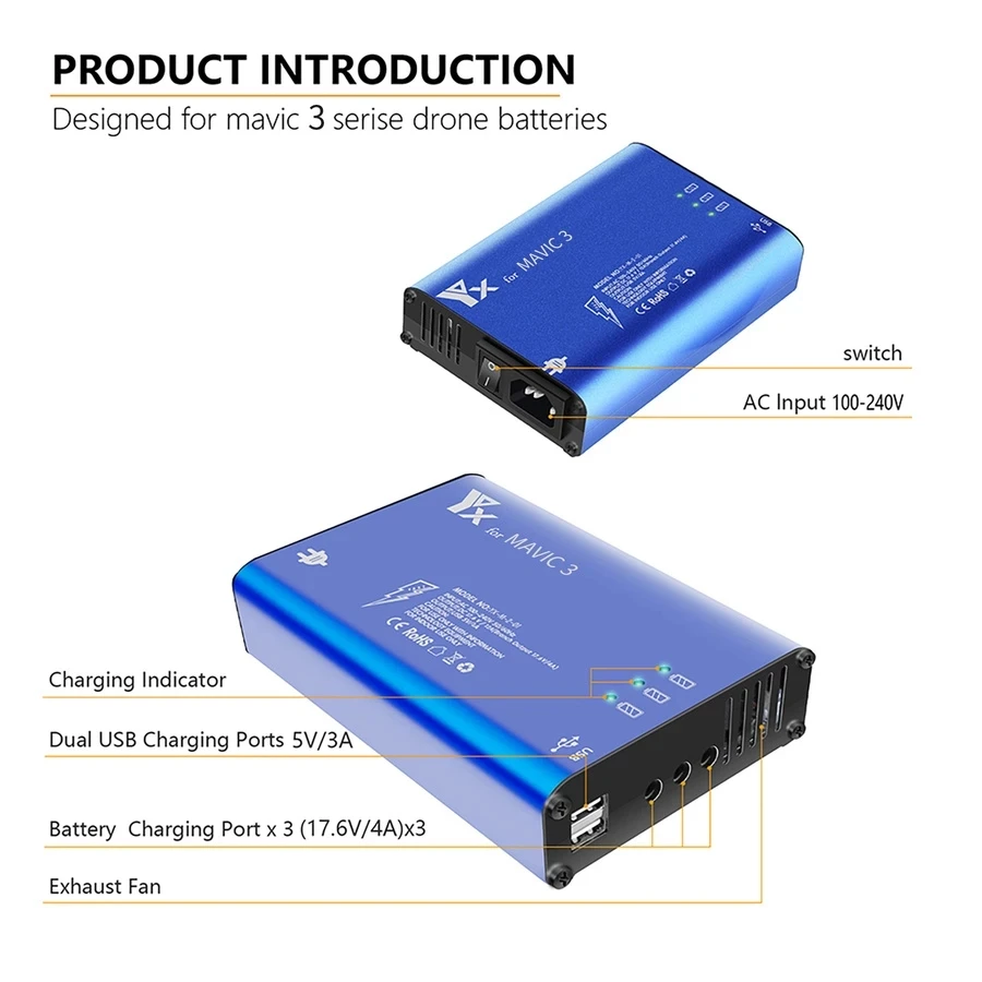 Battery Charger Hub 5in1 Charg - Drone Charging Hub ulasan dan harga