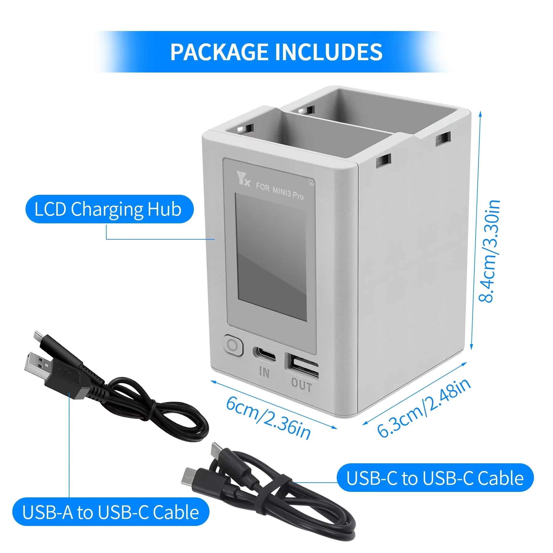 Two-way Digital Display Chargi - Drone Charging Hub ulasan dan harga