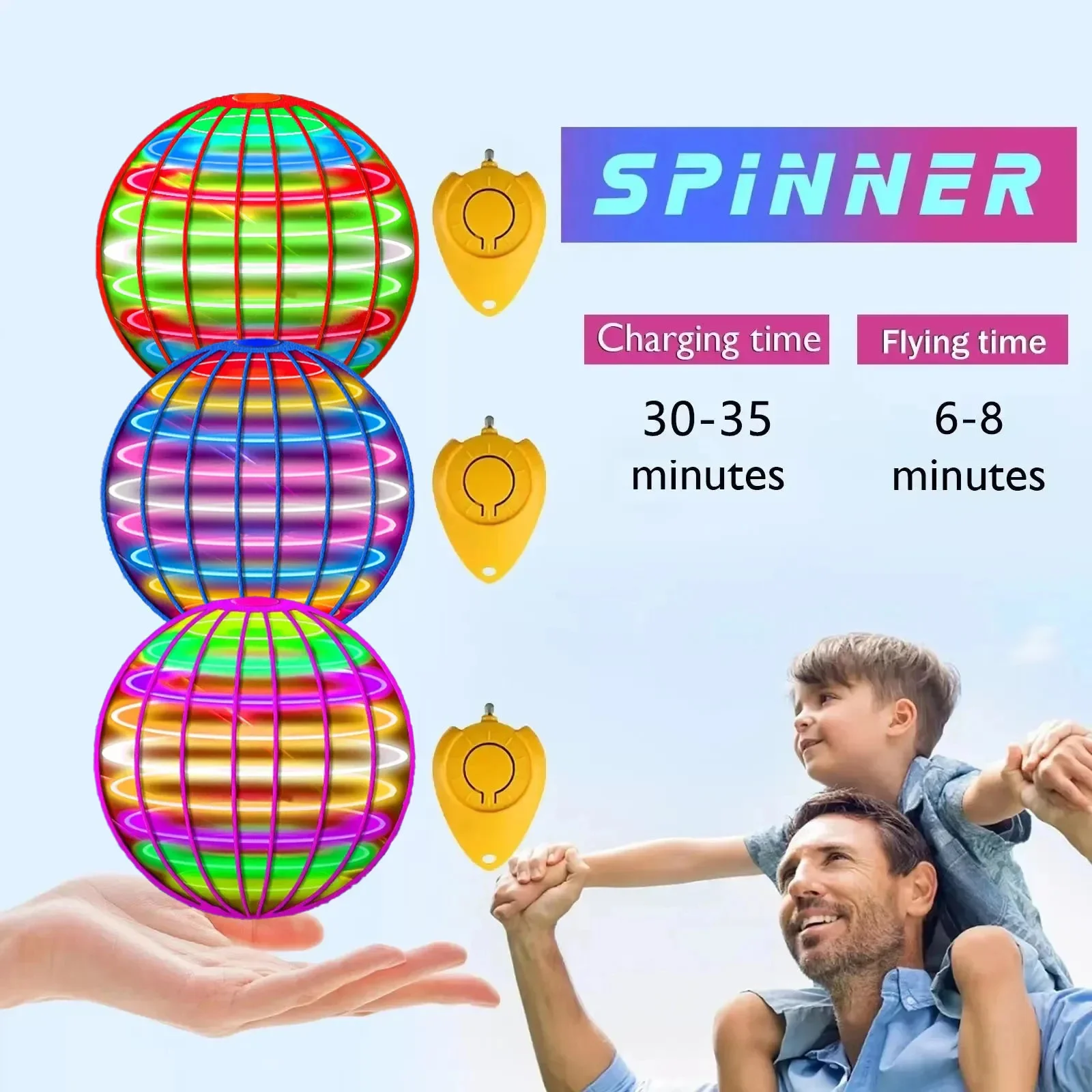 Flying Ball Boomerang Spinner  - Drone Beacon Light ulasan dan harga