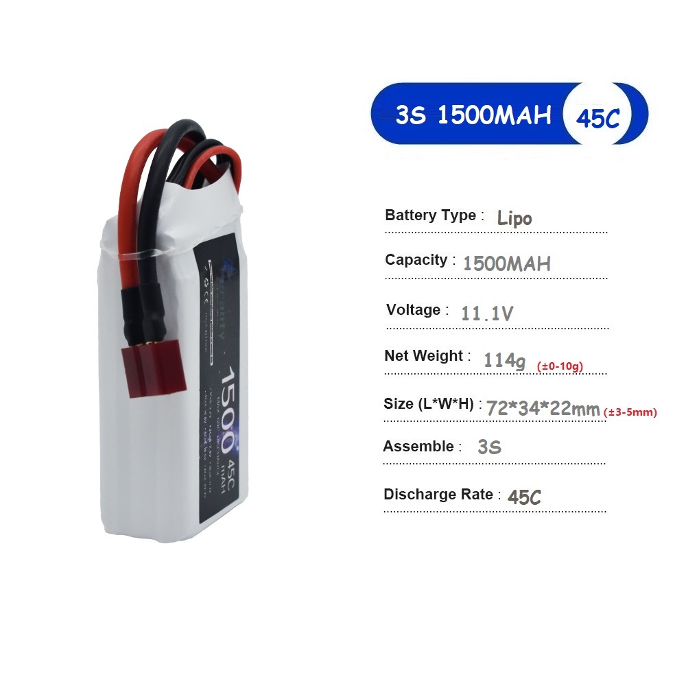 11.1V LiPo Battery 3S 1500mah  - Drone Battery Adapter ulasan dan harga